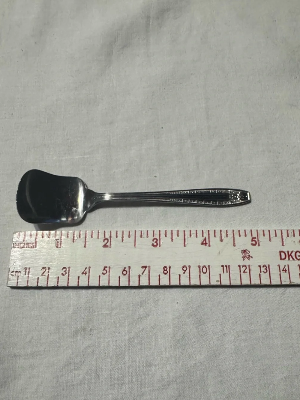Vintage Square Ice Cream‎ Dessert  Stainless Steel Spoon Mid Century 5